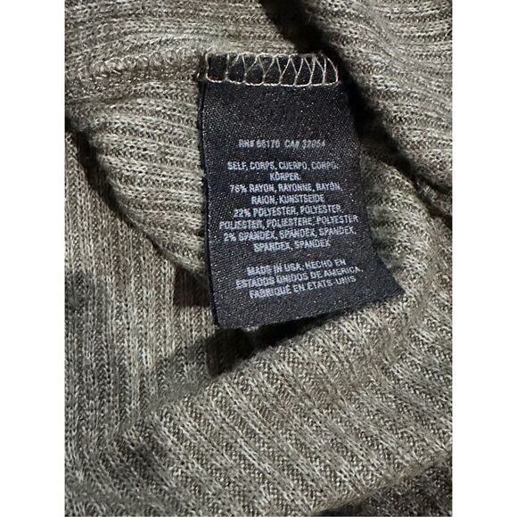 Anthropologie Maeve Maurisa Cowlneck Thermal Sweater XS Olive green - Picture 7 of 7